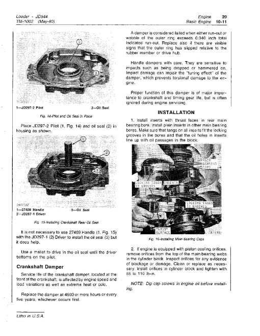 John Deere 544 and 544A Wheel Loaders Technical Manual (TM1002) John Deere 544 and 544A Wheel Loaders Technical Manual (TM1002)