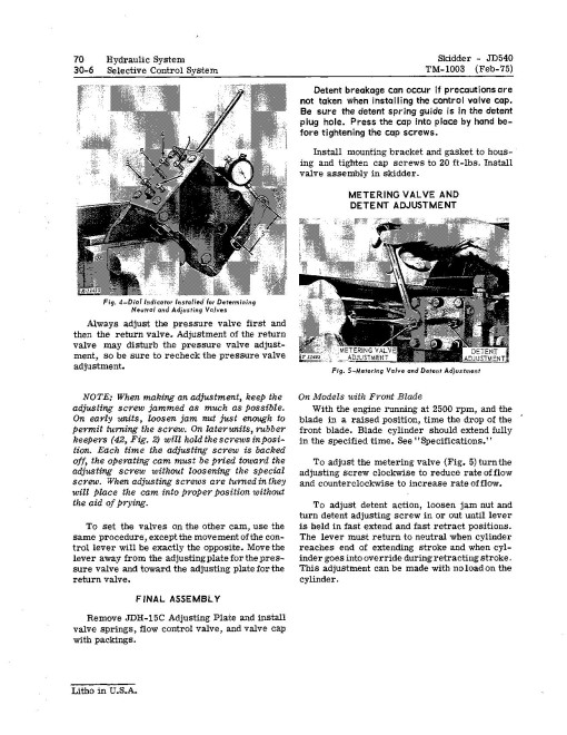 John Deere 540 and 540A Skidders Technical Manual (TM1003) John Deere 540 and 540A Skidders Technical Manual (TM1003)