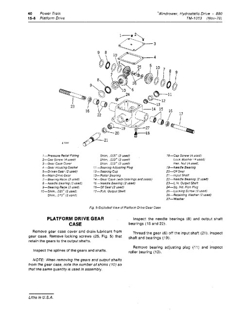 John Deere 880 Hydrostatic Drive Windrowers Technical Manual (TM1013) John Deere 880 Hydrostatic Drive Windrowers Technical Manual (TM1013)