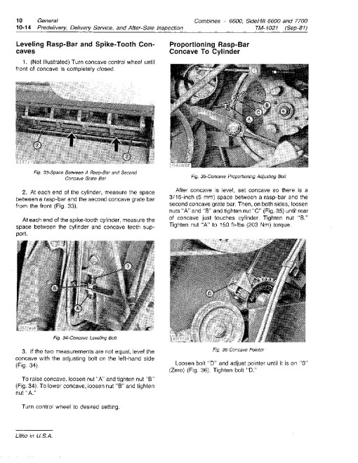 John Deere 6600, 7700 and Side Hill 6600 Combines Technical Manual (TM1021) John Deere 6600, 7700 and Side Hill 6600 Combines Technical Manual (TM1021)