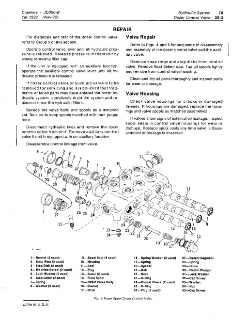 John Deere 350B Crawler Tractors and 350B Crawler Loaders Technical Manual (tm1032) John Deere 350B Crawler Tractors and 350B Crawler Loaders Technical Manual (tm1032)