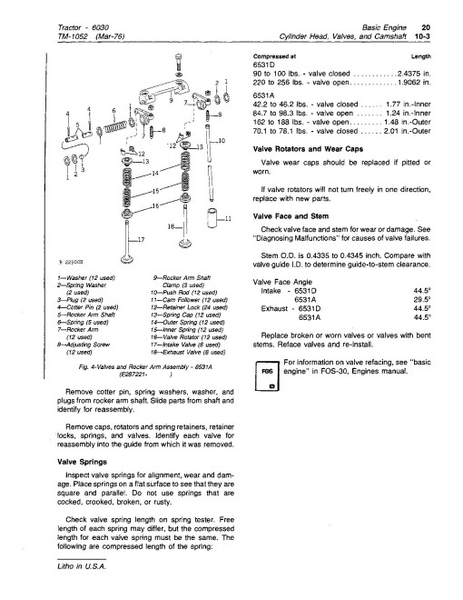 John Deere 6030 Row-Crop Tractors Technical Manual (tm1052) John Deere 6030 Row-Crop Tractors Technical Manual (tm1052)
