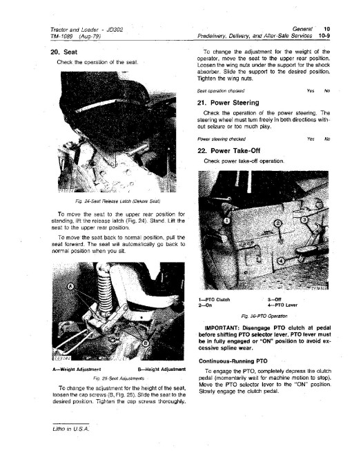 John Deere 302 and JD302 Tractor Loaders Technical Manual (TM1089) John Deere 302 and JD302 Tractor Loaders Technical Manual (TM1089)