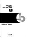 John Deere 401B and JD401B Tractor Loaders Technical Manual (TM1091)