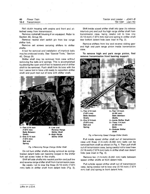 John Deere 401B and JD401B Tractor Loaders Technical Manual (TM1091) John Deere 401B and JD401B Tractor Loaders Technical Manual (TM1091)