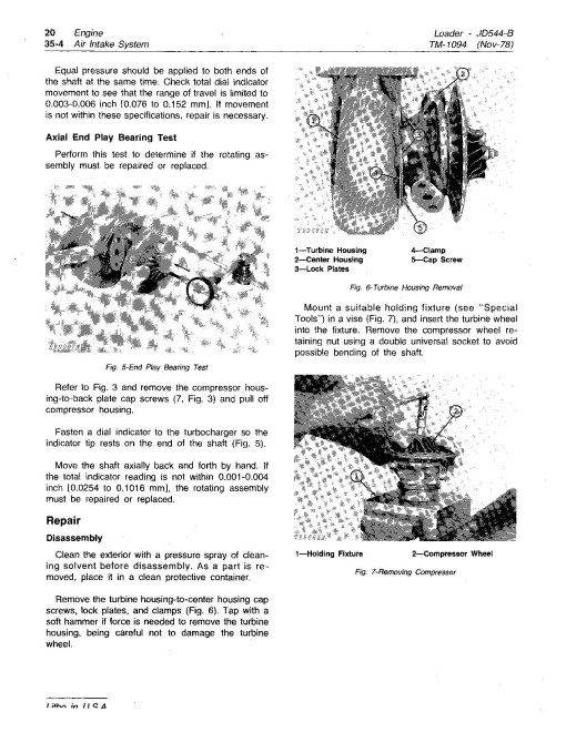 John Deere 544B and JD544B Wheel Loaders Technical Manual (TM1094) John Deere 544B and JD544B Wheel Loaders Technical Manual (TM1094)
