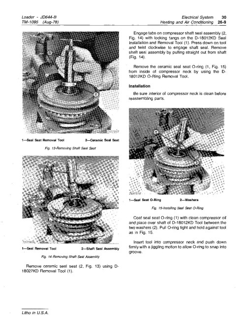 John Deere 644B and JD644B Wheel Loaders Technical Manual (TM1095) John Deere 644B and JD644B Wheel Loaders Technical Manual (TM1095)