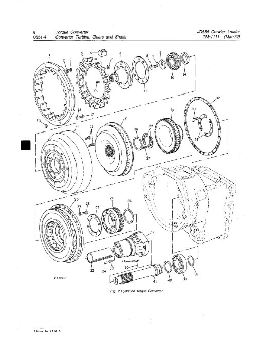 John Deere 555 and JD555 Crawler Loaders Technical Manual (TM1111)