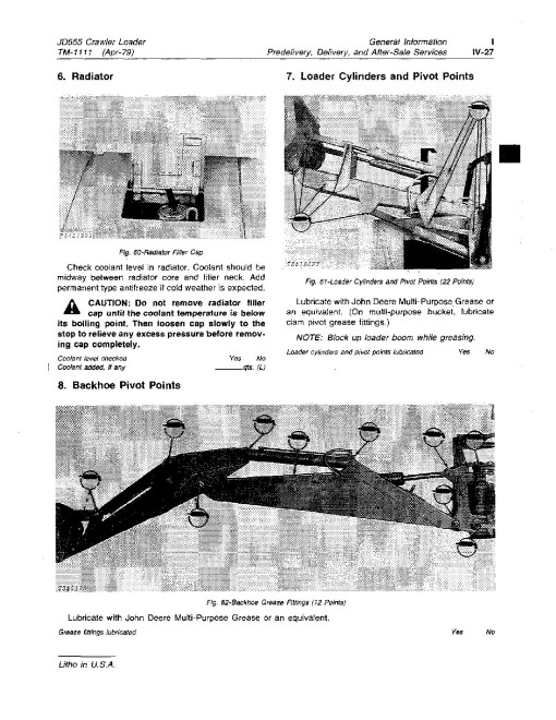 John Deere 555 and JD555 Crawler Loaders Technical Manual (TM1111)