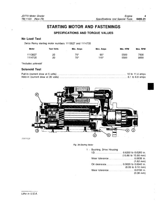 John Deere JD770 Motor Graders Technical Manual (TM1123) John Deere JD770 Motor Graders Technical Manual (TM1123)