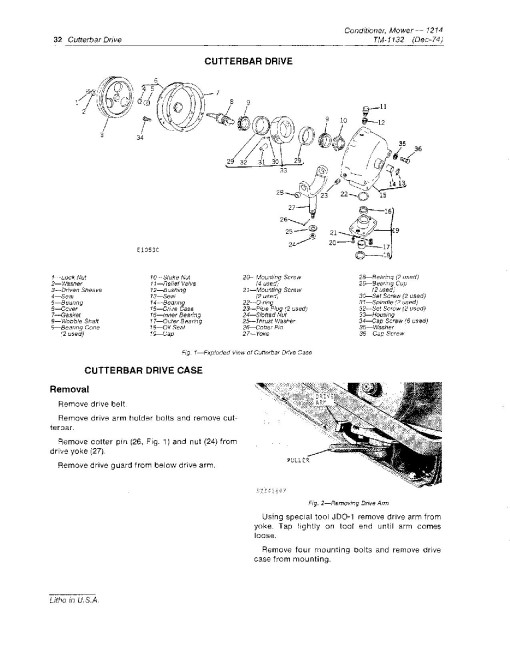 John Deere 1214 Mower-Conditioners Technical Manual (TM1132) John Deere 1214 Mower-Conditioners Technical Manual (TM1132)