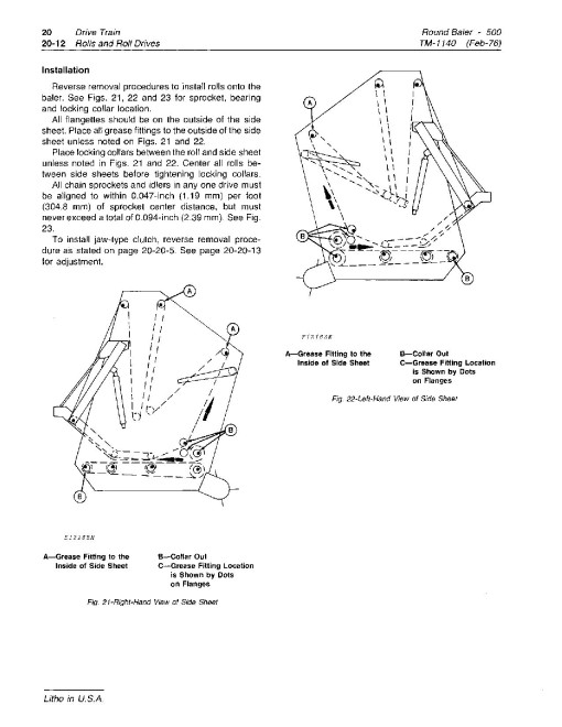 John Deere 500 Round Balers Technical Manual (TM1140) John Deere 500 Round Balers Technical Manual (TM1140)