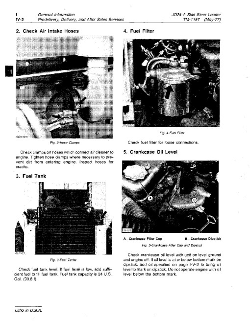 John Deere 24A and JD24A Skid Steer Loaders Technical Manual (TM1157) John Deere 24A and JD24A Skid Steer Loaders Technical Manual (TM1157)