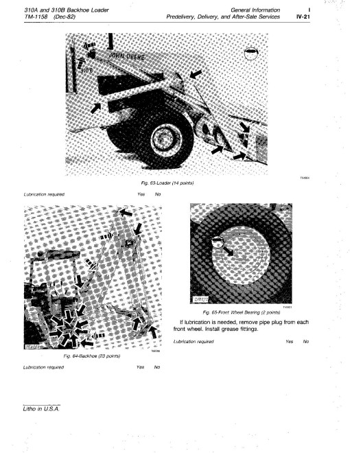 John Deere 310A and 310B Backhoe Loaders Technical Manual (TM1158)