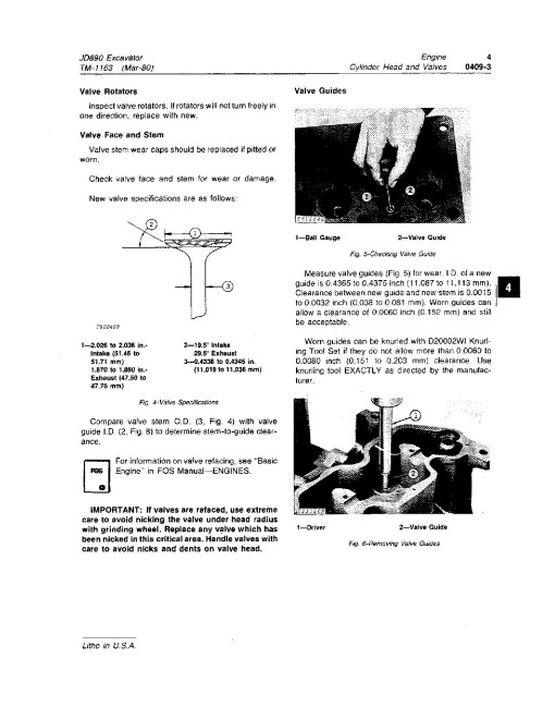John Deere JD890 Crawler Excavators Technical Manual (TM1163) John Deere JD890 Crawler Excavators Technical Manual (TM1163)