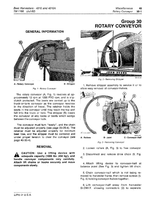 John Deere 4310 and 4310A Beet Harvesters Technical Manual (TM1166) John Deere 4310 and 4310A Beet Harvesters Technical Manual (TM1166)