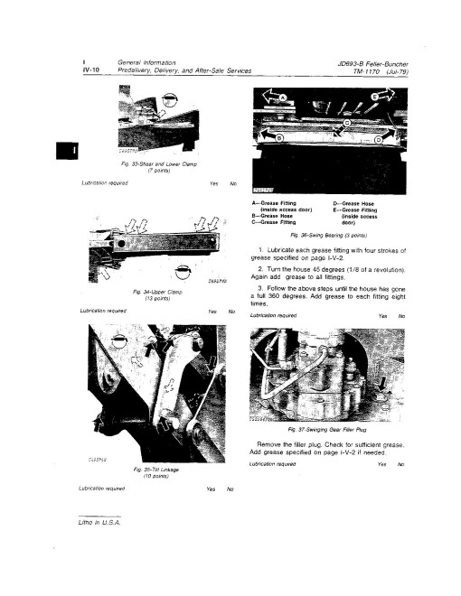 John Deere JD693-B Feller Bunchers Technical Manual (TM1170)