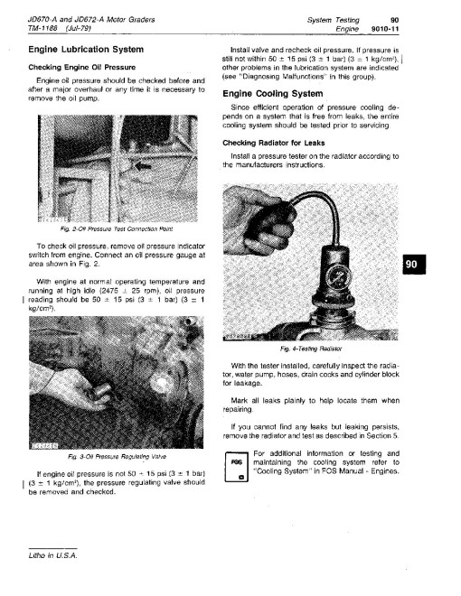 John Deere 670A and 672A Motor Graders Operation and Test Manual (TM1188op) John Deere 670A and 672A Motor Graders Operation and Test Manual (TM1188op)