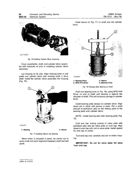 John Deere 862 Elevating Scrapers Technical Manual (TM1212) John Deere 862 Elevating Scrapers Technical Manual (TM1212)