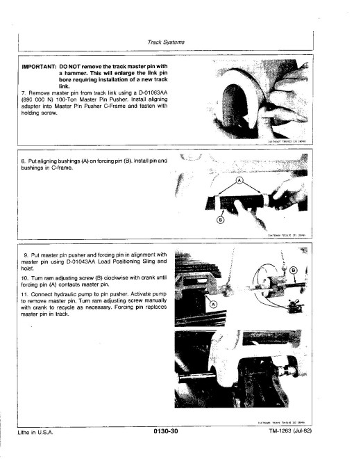 John Deere 890A Crawler Excavators Technical Manual (TM1263) John Deere 890A Crawler Excavators Technical Manual (TM1263)
