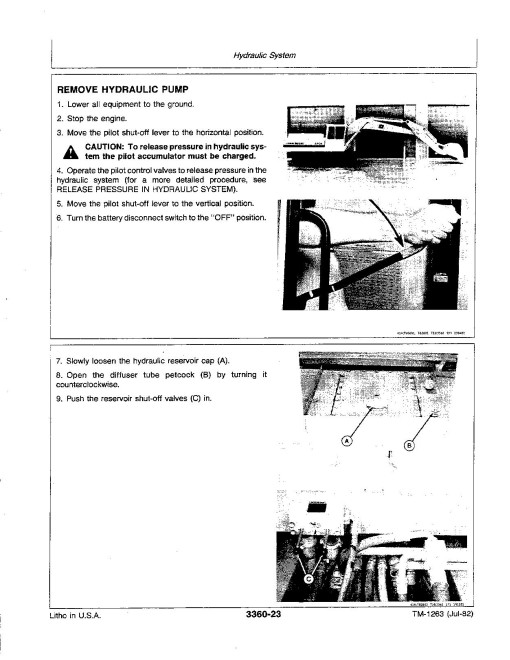 John Deere 890A Crawler Excavators Technical Manual (TM1263) John Deere 890A Crawler Excavators Technical Manual (TM1263)