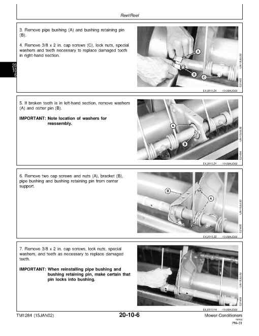 John Deere 1207, 1209, 1217 and 1219 Mower-Conditioners (North America) Technical Manual (TM1284) John Deere 1207, 1209, 1217 and 1219 Mower-Conditioners (North America) Technical Manual (TM1284)