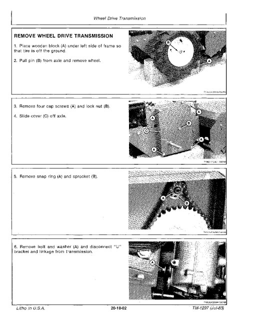 John Deere 820 and 820A Rear Tine Tillers Technical Manual (TM1297) John Deere 820 and 820A Rear Tine Tillers Technical Manual (TM1297)