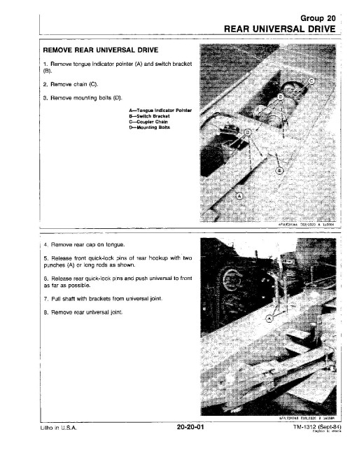 John Deere 4720 Forage Harvesters Technical Manual (TM1312) John Deere 4720 Forage Harvesters Technical Manual (TM1312)