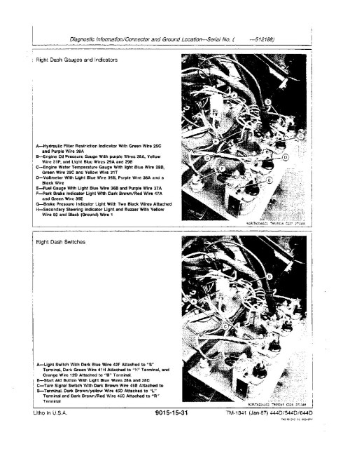 John Deere 444D, 544D and 644D Wheel Loaders Operation and Test Manual (TM1341OP) John Deere 444D, 544D and 644D Wheel Loaders Operation and Test Manual (TM1341OP)
