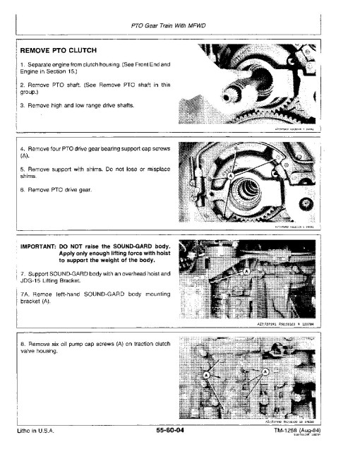 John Deere 4650 and 4850 Tractors Repair Manual (tm1354) John Deere 4650 and 4850 Tractors Repair Manual (tm1354)
