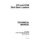 John Deere 675 and 675B Skid Steer Loaders Technical Manual (TM1374)