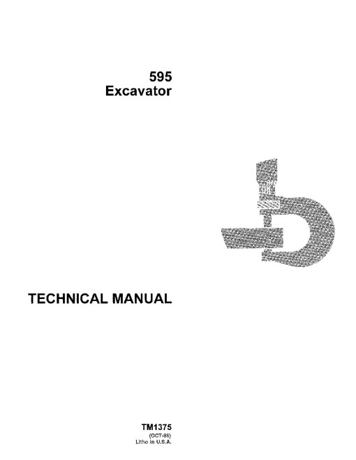 John Deere 595 Wheeled Excavators Technical Manual (TM1375) John Deere 595 Wheeled Excavators Technical Manual (TM1375)