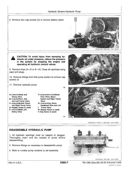 John Deere 30 and 50 Compact Excavators Technical Manual (TM1380) John Deere 30 and 50 Compact Excavators Technical Manual (TM1380)