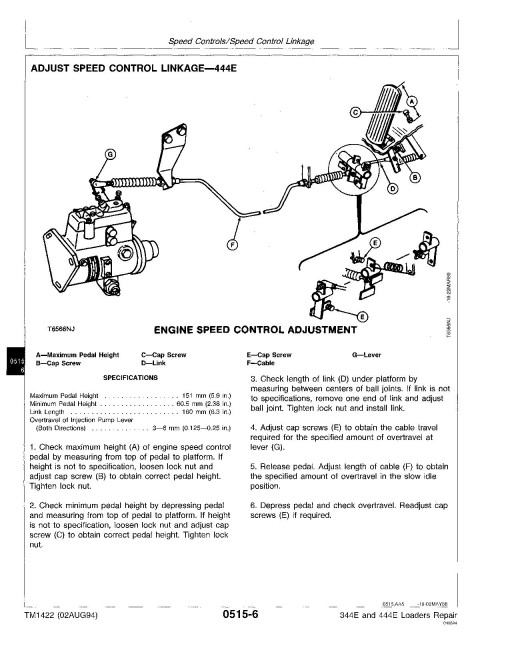 John Deere 344E and 444E Wheel Loaders Repair Manual (TM1422) John Deere 344E and 444E Wheel Loaders Repair Manual (TM1422)