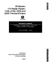 John Deere 110G, 210G, 240G, 260G Cutter Trimmers, 5E Blowers and 113 Hedge Clippers Technical Manual (TM1430)