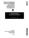 John Deere TRS21, TRS21E, TRS22, TRS24, TRS26, TRS27, TRS32, TRX24 and TRX26 Walk-Behind Snowblowers Technical Manual (TM1466)