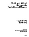 John Deere 38 inch, 48 inch and 54 inch Commercial Walk-Behind Mowers Technical Manual (TM1488)