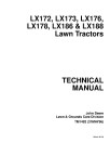 John Deere LX172, LX173, LX176, LX178, LX186 and LX188 Lawn Tractors Technical Manual (TM1492)
