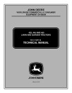 John Deere 425, 445 and 455 Lawn and Garden Tractors Technical Manual (TM1517)