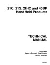 John Deere 21C, 21S Cutter Trimmers, 45BP Blowers and 21HC Hedge Clippers Technical Manual (TM1524)