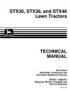 John Deere STX30, STX38 and STX46 Lawn Tractors Technical Manual (TM1561)
