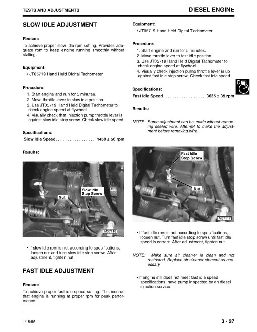 John Deere 3375 (SN: 130001-) Skid Steer Loaders Technical Manual (tm1565)