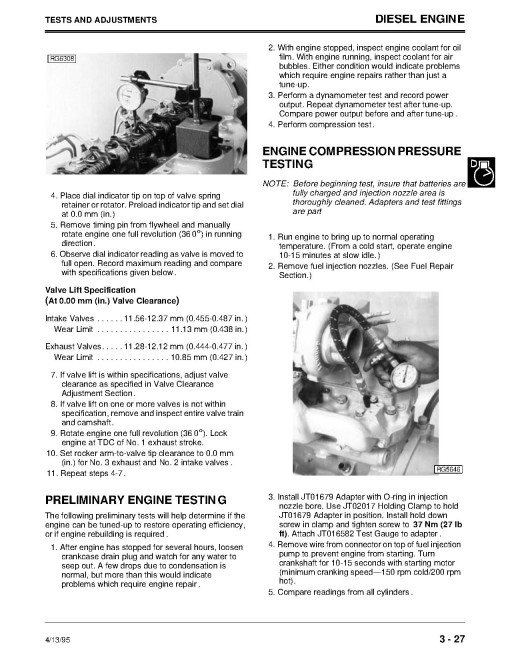 John Deere 8875 Skid Steer Loaders Technical Manual (TM1566)
