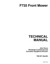 John Deere F735 (SN: 010001-) Front Mowers Technical Manual (TM1597)