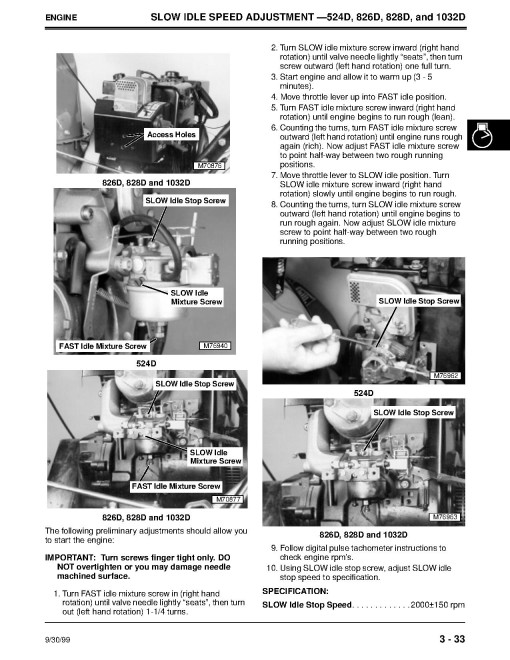 John Deere 1032D, 524D, 724D, 826D and 828D Walk-Behind Snowblowers Technical Manual (TM1612) John Deere 1032D, 524D, 724D, 826D and 828D Walk-Behind Snowblowers Technical Manual (TM1612)