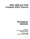 John Deere 4500, 4600 and 4700 Compact Utility Tractors Technical Manual (TM1679)