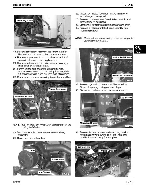 John Deere 240 and 250 Skid Steer Loaders Technical Manual (TM1747)