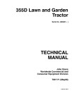 John Deere 355D (SN: 085001-) Lawn Tractors Technical Manual (TM1771)