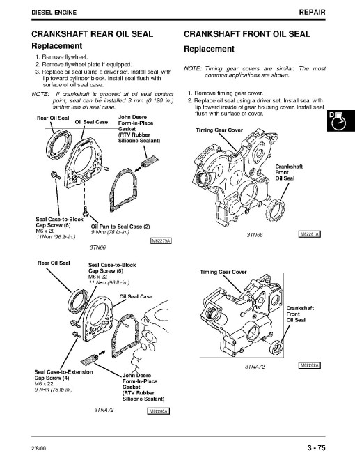 John Deere 415 and 455 Lawn and Garden Tractors Technical Manual (TM1836) John Deere 415 and 455 Lawn and Garden Tractors Technical Manual (TM1836)