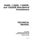 John Deere 1128DDE, 1128DE, 1332DDE and 924DE Walk-Behind Snowblowers Technical Manual (TM1867)